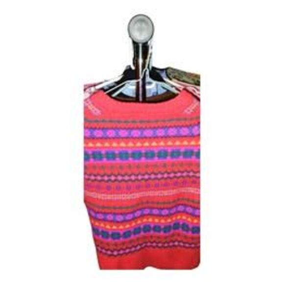 J Crew Sweater Fair Isle Holly Holiday Wool Colorful Crewneck Cozy Women's (S) - Picture 8 of 10